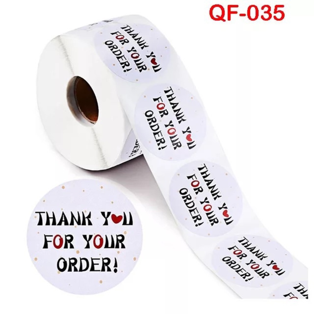 I Inch 500PCS Custom Thank You Label Sticker Roll